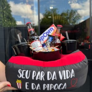 Almofada pipoca brinde a dois